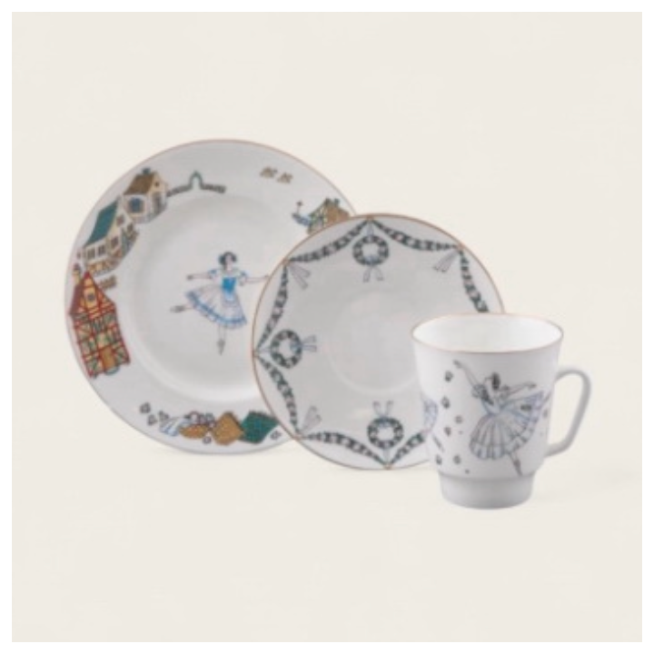 Tasse - Collection Ballet (3 pces) Gisèle - Porcelaine de St Petersbourg