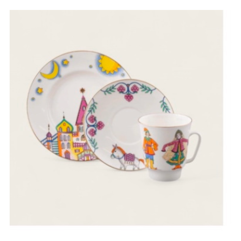 Tasse - Collection Ballet (3 pces) Le petit cheval bossu - Porcelaine de St Petersbourg