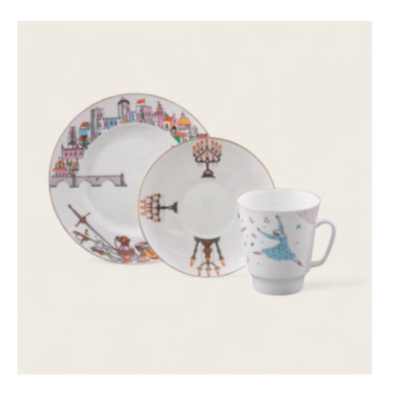 Tasse - Collection Ballet (3pces) - Roméo et Juliette Porcelaine de St Petersbourg