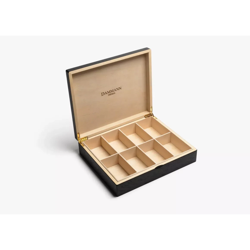 COFFRET BOIS NOIR  POUR 48 SACHETS - VIDE