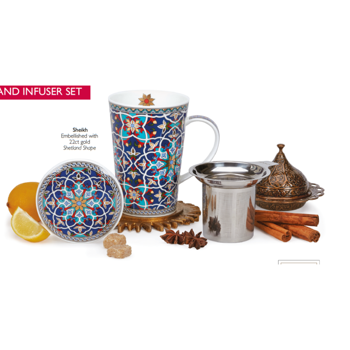 Mug avec infuseur intégré et couvercle Dunoon Shetland - Set Sheikh