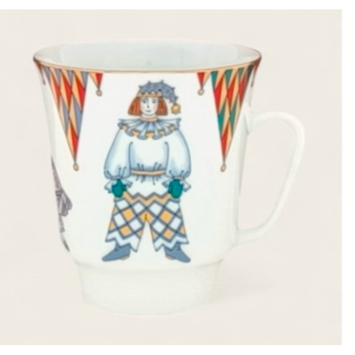 Tasse - collection Ballet (3 pces) - Pétrouchka - Porcelaine de St Petersbourg