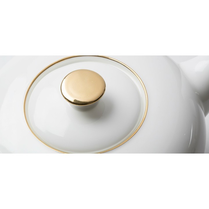 THÉIÈRE PORCELAINE - CONCORDE - 1L - LISERÉ OR