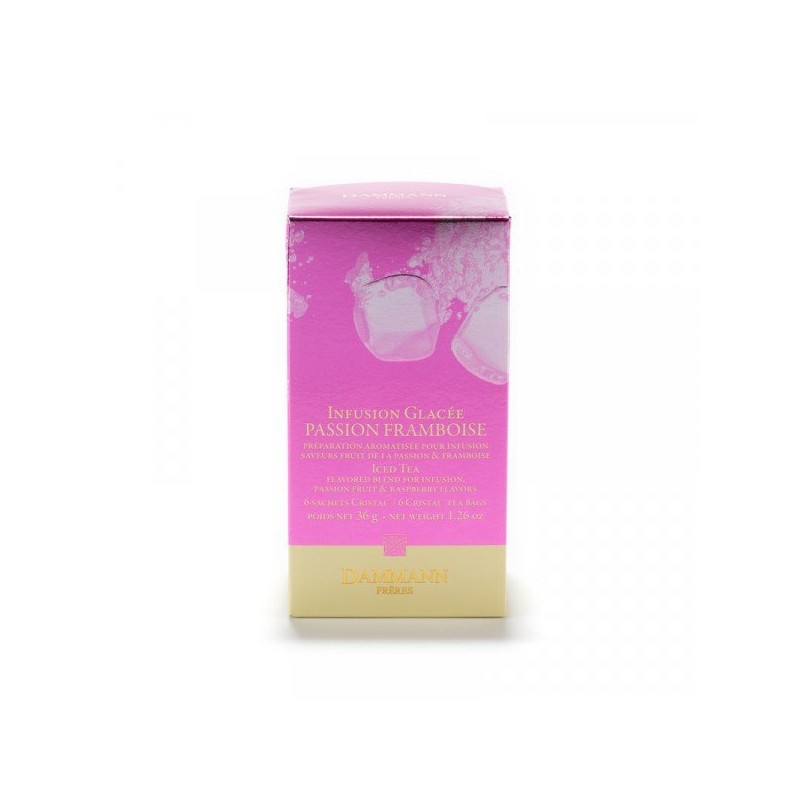 INFUSION GLACÉE PASSION FRAMBOISE, BOÎTE DE 6 SACHETS - DAMMANN FRÈRES