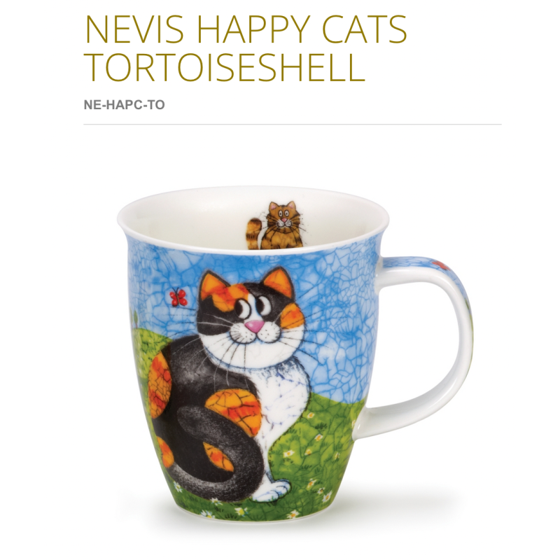 Mug Nevis 0,48 L Dunoon Happy Cats  Tortoiseshell