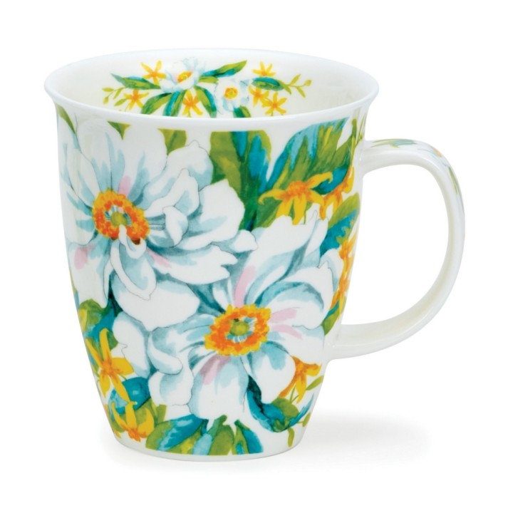Mug Nevis Dunoon 0.48L - White Anemones yellow